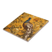 Elegante fazant William Morris geïnspireerd Tegeltje (Zijkant)