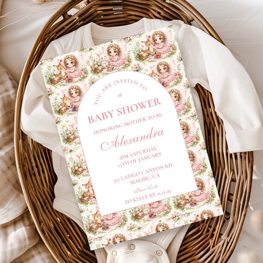 Elegante Fee Baby Shower Kaart