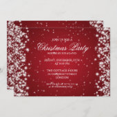 Elegante feest glans rood kaart (Voorkant / Achterkant)