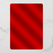 Elegante feestdag feestelijke kerst echt folie uitnodiging (Achterkant)