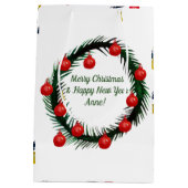 Elegante Feestdagen, kerstmis Medium Cadeauzakje (Achterkant)