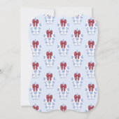 Elegante Feestdagen Rood Iets Blauw Vrijgezellenfe Kaart (Achterkant)