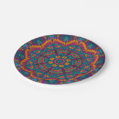 Elegante feestelijke boho Kleurrijk naadloos patro Papieren Bordje (Gekanteld)
