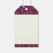 Elegante feestelijke Bourgogne Bloemen Custom Chri Cadeaulabel (Achterkant)