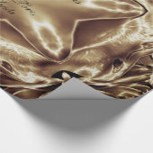 Elegante feestelijke bruine kerstster Chic Cadeaupapier (Hoek)