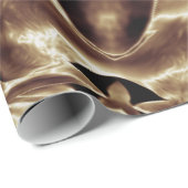 Elegante feestelijke bruine kerstster Chic Cadeaupapier (Rol Hoek)