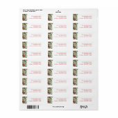 Elegante feestelijke groene vakantie retouradres etiket (Full Sheet)