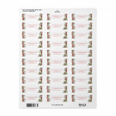 Elegante feestelijke groene vakantie retouradres etiket (Full Sheet)