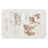 Elegante feestelijke kerst botanische foto album magneet (Horizontaal)