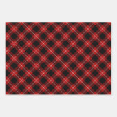 Elegante Feestelijke Kerst Plaid en Holly Inpakpapier Vel (Voorkant)