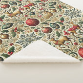 Elegante feestelijke kerst sherpa deken (3/4)