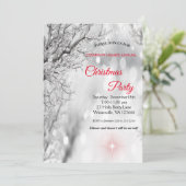 Elegante feestelijke kerst uitnodiging (Staand voorkant)