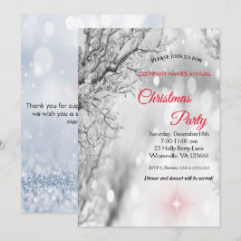 Elegante feestelijke kerst uitnodiging