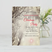 Elegante feestelijke Kerst uitnodiging (Staand voorkant)