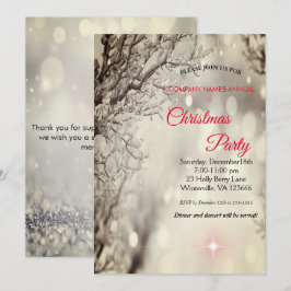Elegante feestelijke Kerst uitnodiging