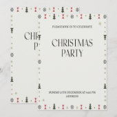 Elegante feestelijke kerstfeest uitnodiging (Voorkant / Achterkant)