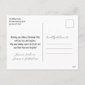 Elegante feestelijke kerstfotokrans feestdagenkaart (Achterkant)