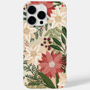 Elegante feestelijke kerstvakantie Poinsettia Case-Mate iPhone 14 Pro Max Hoesje