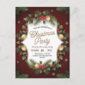 Elegante Feestelijke Uitnodiging van het Kerstmisf (Voorkant)