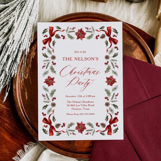 Elegante Feestelijke Uitnodiging van het Kerstmisf