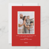 Elegante feestelijke vijf foto groen feestdagenkaart (Achterkant)