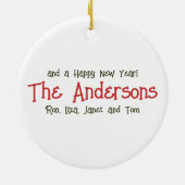 Elegante feestelijke vrolijke kerst krans rode boo keramisch ornament (Achterkant)