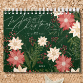 Elegante Feestelijke Vrolijke Kerstmis Poinsettia  Kalender
