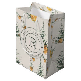 Elegante feestelijke warme winterse Waterverf mono Medium Cadeauzakje