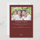 Elegante feestelijke Waterverf foto Vrolijk kerstf Feestdagenkaart (Achterkant)