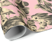 Elegante feestelijke Waterverf Gold Beige Berries  Cadeaupapier (Rol Hoek)