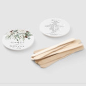 Elegante feestelijke winter evergreen bruiloft pro handwaaier (Niet-gemonteerd)