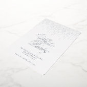 Elegante feestelijke witte feestdag folie uitnodiging (Gedraaid)