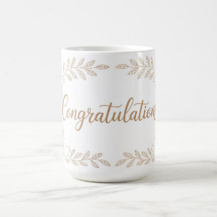 Elegante "Felicitaties"-groet met duiven Koffiemok