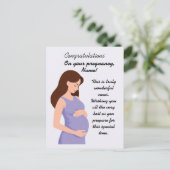 Elegante felicitaties zwangerschapskaart briefkaart (Staand voorkant)