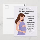 Elegante felicitaties zwangerschapskaart briefkaart (Voorkant / Achterkant)