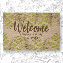 Elegante Ferns Familienaam Gevestigd Welkomstkoor