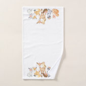 Elegante Festieve Waterverf Winter Bosdieren Bad Handdoek (Handdoek)