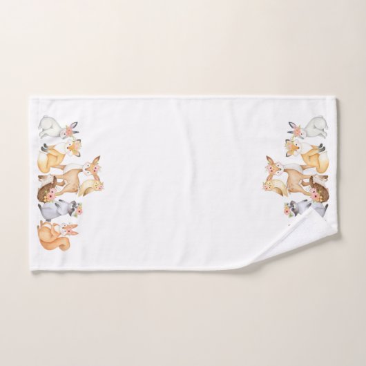 Elegante Festieve Waterverf Winter Bosdieren Bad Handdoek (Handdoek)