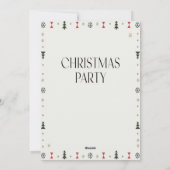 Elegante Festive Gelukkige Kerstfeest Uitnodiging (Achterkant)