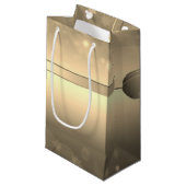 Elegante Festive Gouden Strik Klein Cadeauzakje (Voorkant Gekanteld)