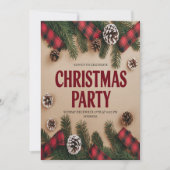 Elegante Festive Kerstfeest Uitnodiging (Voorkant)