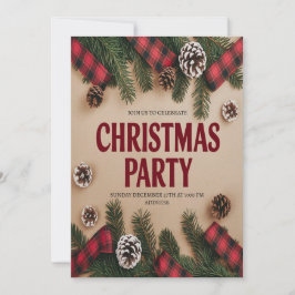 Elegante Festive Kerstfeest Uitnodiging