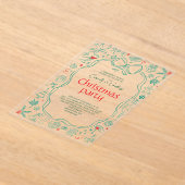 Elegante Festive Kerstfeest Uitnodiging (Laagn)