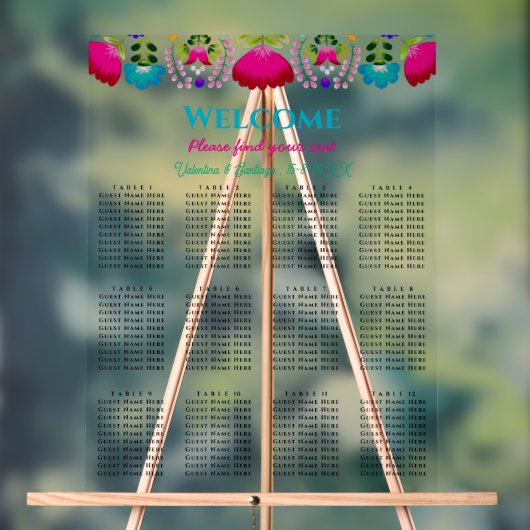 Elegante fiesta bruiloft acryl bord (Neutraal)