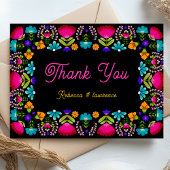 Elegante fiesta bruiloft bedankkaart