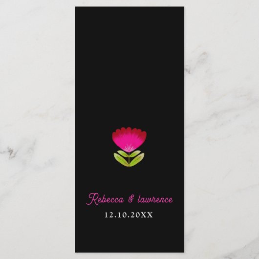 Elegante fiesta bruiloft menu (Achterkant)