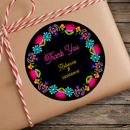 Elegante fiesta bruiloft ronde sticker