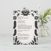Elegante Fiesta Cactus Floral Mexicaanse bruiloft Informatiekaartje (Staand voorkant)