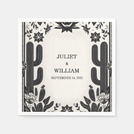 Elegante Fiesta Cactus Floral Mexicaanse bruiloft Servet