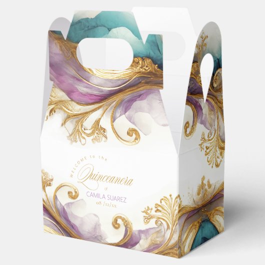 Elegante Fiesta Quinceanera Welkom ID1029 Bedankdoosjes (Geopend)